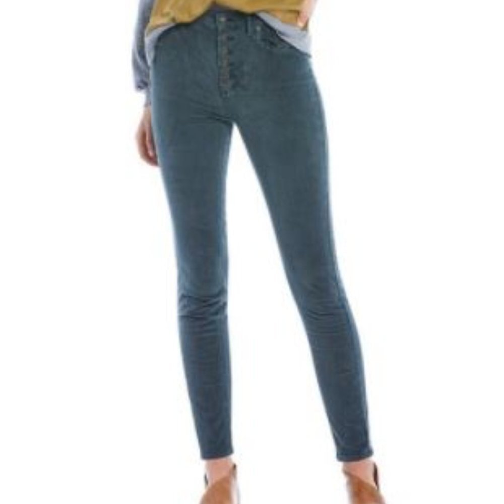 We the Free Cropped High Waist Gray Corduroy Skinny Pants- NWOT